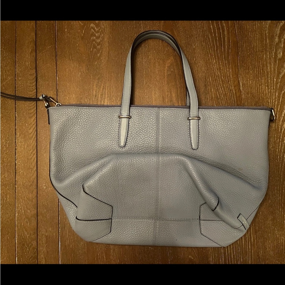 Coach light blue tote shoulder bag No. 1381-27930